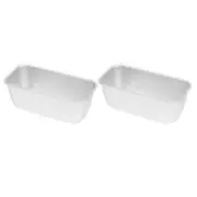 2 Pcs Toast Box Cake Mold Tins for Bread Making Rectangular Mould