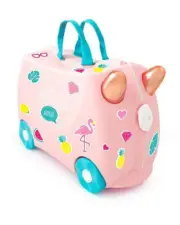 Trunki Flossi the Flamingo - Ride on Suitcase / Suitcase - Carry-on Bag - Pink