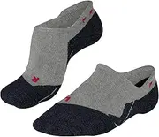 [FALKE] Women's RU3 Comfort Invisible No-Show Running Socks Lyocell Vegan Grey Black White No-Show Hidden In Shoe Extra-Thick Padding Cushioned Sole Breathable Quick Dry Anti Blister 1 Pair