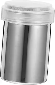 Cabilock Versatile Stainless Steel Spice Shaker with Fine Mesh Lid for Cocoa Powdered Sugar and Seasoning Kitchen Tool for Cooking and Baking