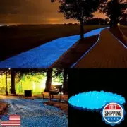 200PCS Glow Stones Pebbles, Gardening Luminous Glow Stones Rocks Outdoor Deco