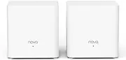 Tenda Nova MX3 Mesh WLAN System - AX1500 Wi-Fi 6 Dual-Band Router and Repeater - Recommended for Houses with 1-2 Bedrooms - 2 x Gigabit Ports for Each Unit - App Control - WAP3 Pack of 2