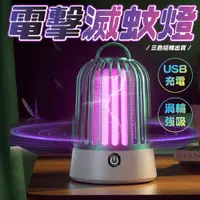 在飛比找PChome24h購物優惠-USB充電渦輪強吸電擊滅蚊燈