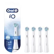 Oral-B iO Ultimate Clean Replacement Brush Heads 4 Pack - White