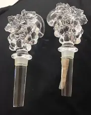 Mikasa Fruit Collection Wine Bottle Stopper Crystal Grapes New B44