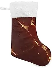Amooorous Red-Gold Texture christmasstockings Hanging Stockings with Plush Cuff Xmas Stockings Rustic Christmas Decor for Christmas Tree Christmas Room Classroom