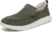 [Vionic] Harbor Seaview Men's Slip on Trainers Supportive Walking Shoes for Heel Pain, Plantar Fasciitis with Orthotic Insole Arch Support Medium Fit