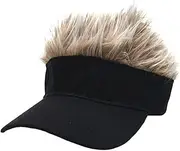 [BIGTEDDY] Men Wig Golf Baseball Cap with Fake Hair Cap Sun Visor Whimsy Fun Toupee Hats