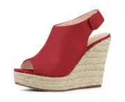 Allegra K Wedges Heel Brown Espadrille Wedge Sandals