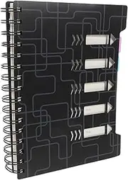 Homoyoyo College Ruled Spiral Notebook with Tabs Construction Stylish School and Note Taking Journal for Women