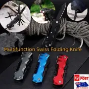Multifunctional Folding Knife Mini Swiss Army Knife Combo Repair Tool Outdoor AU