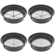 Gold Mining Pan Classifier Set of 4 Black Pans 1/4, 1/12, 1/20, 1/50 Holes