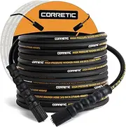 Pressure Washer Hose 50 FT x 3/8 Inch 4000 PSI, Kink Resistant Power Washers Hose Replacement, M22-14mm Brass Thread, High Tensile Wire Braided