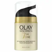 Olay Total Effects Anti-aging Moisturizer Touch of Foundation 1.7Oz Pack of 3
