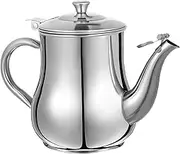 OHPHCALL 18Oz Oil Strainer Pot with Sprout Lid Stainless Steel Oil Storage Container with Strainer for Frying Oil Soy Sauce Vinegar Dispenser Safe Easy to Clean