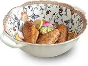 Soup Bowls with Handles Noodle Ramen Curry Bowl,Ceramic Bowl,Ramen Bowl Ceramic,Pho Bowls Large,Soup Bowl Microwave Safe,Udon Noodle Bowl-Fu-23x20x7cm,800ml(Color:Floret)