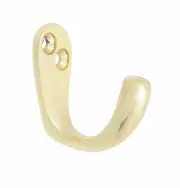 2x Zenith ROBE HOOK SINGLE Hats Coat Elegant BRASS PLATED GOLD 40mm WAS4003