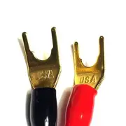 Y Plug - Speaker Cable Barrier Spade Fork Jack Plug Connector 10 Pack