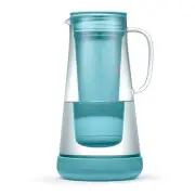 Home– Water Filter Pitcher, 7-Cup, Glass with Silicone Base, Juniper, for Everyd
