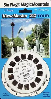 Six Flags Magic Mountain California 1996 3D View-Master 3 Reel Packet NEW SEALED