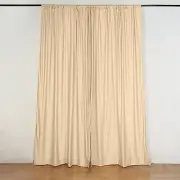 CHAMPAGNE 10 x 10 ft Polyester BACKDROP CURTAINS Drapes Panels Home Decorations