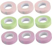 PLAFOPE 9 Rolls Non-woven Eyelash Extension Tape Lash Adhesive for False Lashes Cut for Makeup Salons