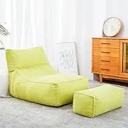 UYSOFRCV Bean Bag Chair Covers Premium Cotton Canvas Chair Recliner Gaming Storage Bag (No Filler) for Indoor Lazy Lounger for Adults and Kids with,Fruit Green