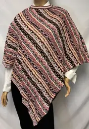MISSONI Wave ZigZag Shimmer Pancho in Pink Multicolor 3281 0003 NEW