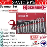 SIDCHROME SCMT22210 14 PIECE RING & OPEN END METRIC ROE TORQUEPLUS SPANNER SET