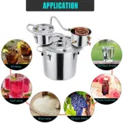 Alcohol Distiller Water Spirit Boiler Home Brew Copper Alcohol Still 11.4L