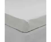 Algodon Long Single Bed Fitted Sheet 300TC Cotton Silver Home/Bedding Decor
