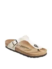 Birkenstock Gizeh Sandal Pearl White Size 8-8.5 New In Box