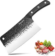 Meat Cleaver Knife,7.87-inch Cleaver Chef Knife, Ultra Sharp Professional Cleaver Knife,Stainless Steel Butcher Chopper Vegetable Kitchen Knife with Ergonomic Handle