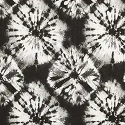 Kt KILOtela Printed Canvas Fabric Decoration Cushion Upholstery 300cm Length x 280cm Width | Indigo Tie-Dye - Black - 3 Metres