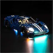 Ford GT Supercar Model Building Block Toy - In Stock - Technical Car with Lighting - Birthday Gifts for Boyfriend