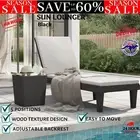 Sun Loungers Outdoor Day Bed Chaise Lounge Chair Polypropylene Black vidaXL NEW