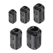 Clip-on Ferrite Ring Core Noise for 3mm/5mm/7mm/9mm/13mm Diameter Cable 60Pcs