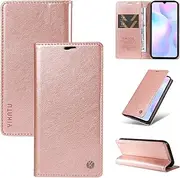 Ttianfa Compatible for Google Pixel 7 Pro Phone Cover Magnetic Wallet Shockproof Full Body Protective Cover Anti-Scratch Stand Case for Women Men+2X Screen Protector-Rose Gold