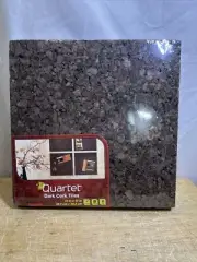 Quartet Acco Cork Tiles 12” X 12” Corkboard Mini Wall Dark One 4 Pack. E1