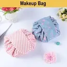 Lazy Cosmetic Bag Printing Drawstring Makeup case Storage Bag Portable Travel