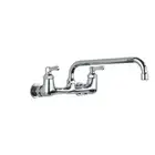 Lukvuzo Standard Kitchen Faucets 4" Double Handle Wall Mount Commercial Silver