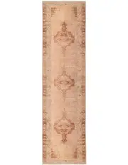 [Miss Amara] Feliza Medallion Washable Runner Rug in Orange