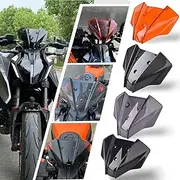 Midimttop Motorcycle Windscreen Wind Deflector Fly Screen for K&T&M Duke 125 Duke 250 Duke 390 DUKE390 2024 2025 Engine Windscreen Protection (Carbon Fibre Look)