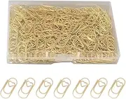 QISANKEE 150 Pcs Gold Cute Tiny Paper Clips，Love Heart Shaped Mini Paperclips for Wedding Invitation Accessories Home Office School, Gifts Idea