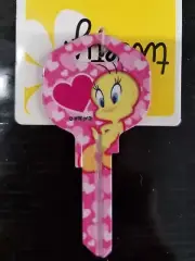 LOONEY TUNES BLING YELLOW TWEETY BIRD KWIKSET KW1/KW10 KEYBLANK