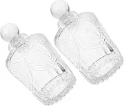 VALICLUD 2Pcs Glass Aromatherapy Diffuser Bottles for Essential Oils and Fragrance Transparent Design for Home Air and Decoration