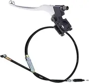Pexorin Motorcycle Clutch Cable, for ATV Off-Road Motorcycle, Electroplating Left Clutch Holder + Clutch Line 90cm, Fits 50–125cc, with Cable Ties Moto Clutch Cable