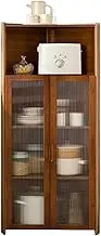 Corner Storage Cabinet, Free Standing Corner Storage Cabinet Bamboo Kitchen Storage Rack, Multi-Functional Dish Storage Cabinet for Home and Kitchen Storage,55 * 7 * 126cm