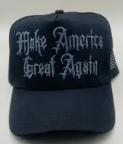 OFFICIAL Trump Black Dark MAGA Gothic Hat Cali-Fame In Elon Musk Style NEW 2024