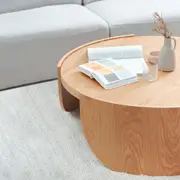 Zoey 1.1m Round Coffee Table - Natural